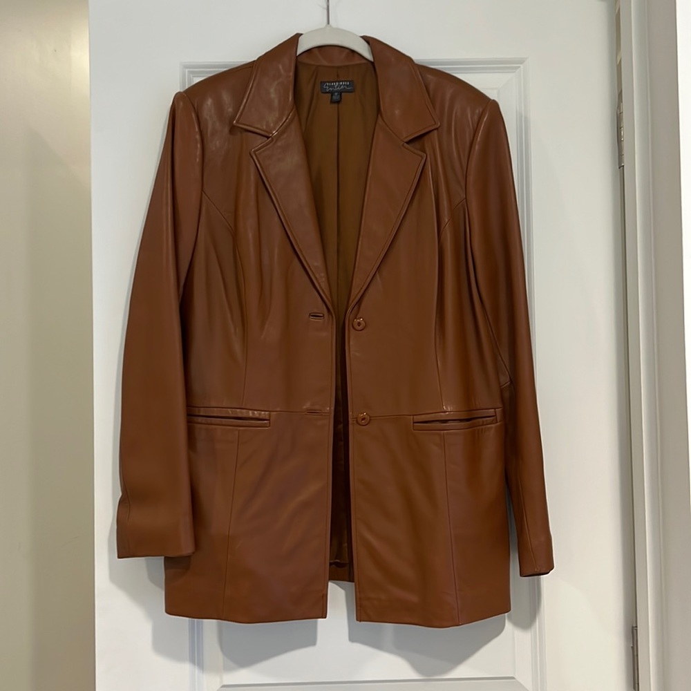 Vintage leather blazer